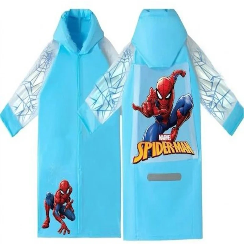 Spider-Men Blue Raincoat  with School Bag Cover